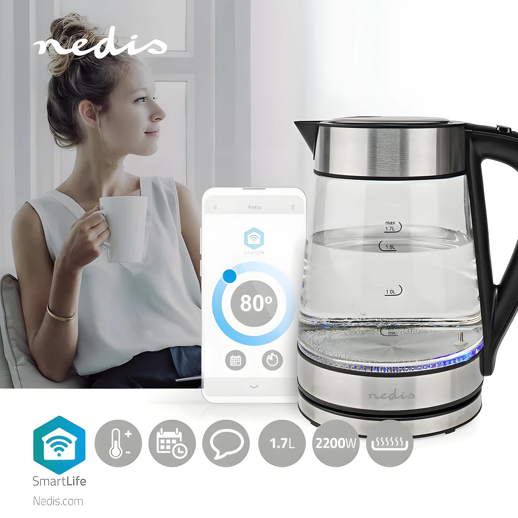 Nedis SmartLife Electric Kettle at Parkem. 