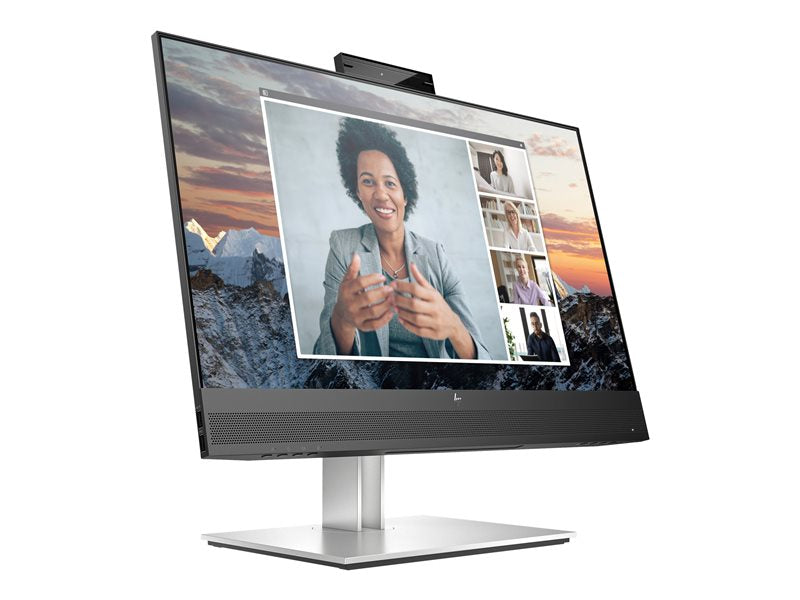 HP E24m G4 Conferencing - E-Series - LED monitor - 23.8" - 1920 x 1080 Full HD (1080p) @ 75 Hz - IPS - 300 cd/m² - 1000:1 - 5 ms - HDMI, DisplayPort, USB-C - speakers - silver (stand), black head