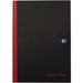 OXFORD Notebook Black n' Red A4 Ruled Casebound Cardboard Hardback Black, Red 192 Pages 96 Sheets Pack of 7