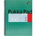 Pukka Pad Notebook Metallic Jotta A4+ Ruled Spiral Bound Cardboard Hardback Green Perforated 200 Pages Pack of 3