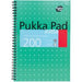 Pukka Pad Notebook Metallic Jotta B5 Ruled Spiral Bound Cardboard Hardback Green Perforated 200 Pages Pack of 3