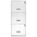 Pierre Henry Steel Filing Cabinet with 3 Lockable Drawers Maxi 400 x 400 x 930 mm White