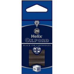 OXFORD Ink Cartridge Refills Black Pack of 20