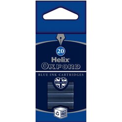 OXFORD Ink Cartridge Refills Blue Pack of 20