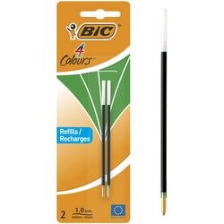 BIC Ballpoint Pen Refill 4 Colours 0.4 mm Green Pack of 2