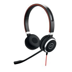 Jabra Evolve 40 Wired Stereo Telephone Headset Over the Head With Noise Cancellation With Microphone Black/Silver 3.5mm Jack