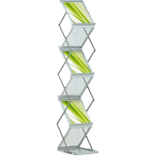 Stewart Superior Pull Up Brochure Stand LDFFSA4 A4 Silver