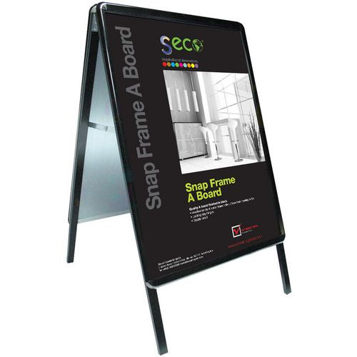 Stewart Superior Freestanding Pavement Sign Aluminium A1 637 x 800 x 1150 mm Black