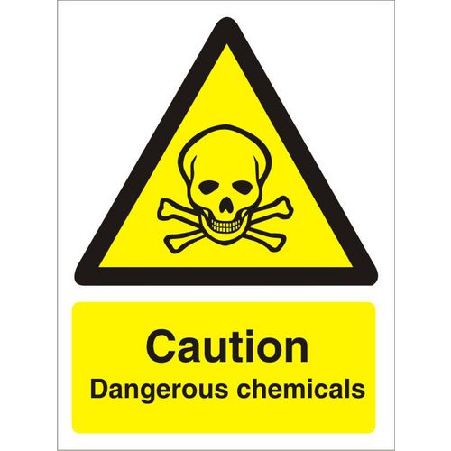 Warning Sign Dangerous Chemicals Plastic 20 x 30 cm