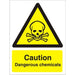 Warning Sign Dangerous Chemicals Vinyl 30 x 20 cm