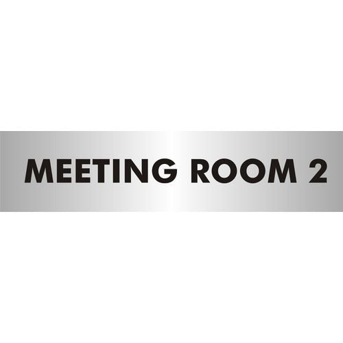 Office Sign Meeting Room 2 acrylic Silver 4.5 x 19 cm