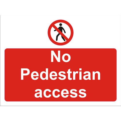 Site Sign No Pedestrians PVC Red, White 45 x 60 cm