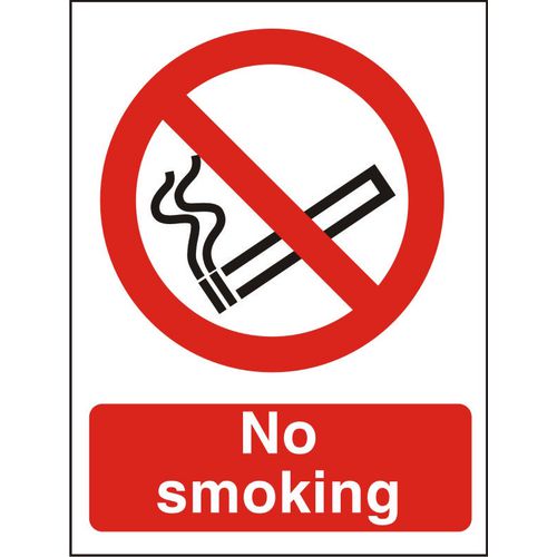 Prohibition Sign No Smoking Acrylic 20 x 15 cm