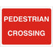 Site Sign Pedestrian Crossing Fluted board 45 x 60 cm