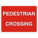 Site Sign Pedestrian Crossing PVC Red, White 45 x 60 cm