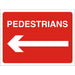 Site Sign Pedestrians Left Fluted board 45 x 60 cm