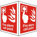 Fire Alarm Sign Call Point Plastic 20 x 15 cm