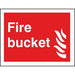 Fire Sign Fire Bucket Plastic 20 x 30 cm