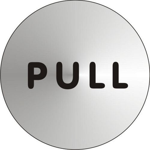 Office Sign Pull Stainless steel Silver, Black 72mm Diameter