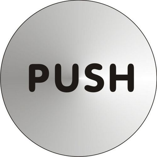 Office Sign Push Stainless steel 72mm Diameter