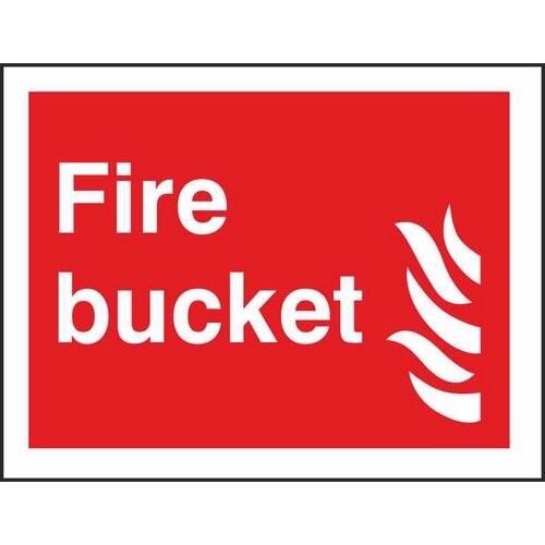 Fire Sign Fire Bucket Vinyl 20 x 30 cm