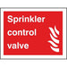 Fire Sign Sprinkler Control Valve Plastic 15 x 20 cm