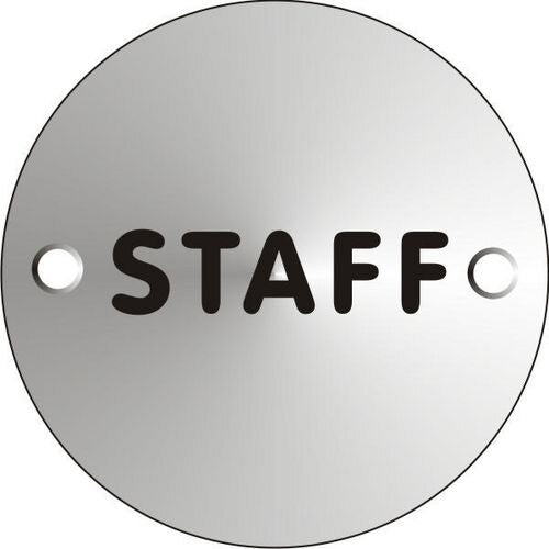 Office Sign Staff Aluminium Silver, Black 72mm Diameter