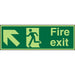 Fire Exit Sign Up Left Arrow Plastic 10 x 30 cm