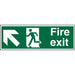 Fire Exit Sign Up Left Arrow Acrylic 10 x 30 cm