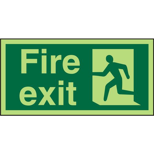 Fire Exit Sign Left Arrow Acrylic 10 x 20 cm