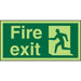 Fire Exit Sign Left Arrow Acrylic 10 x 20 cm