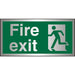 Fire Exit Sign Left Arrow Aluminium 10 x 20 cm