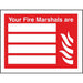 Exit Sign Fire Marshalls Plastic Red, White 20 x 30 cm