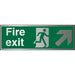 Fire Exit Sign Up Right Arrow Aluminium 10 x 30 cm