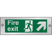 Fire Exit Sign Up Man Running with Right Arrow Self Adhesive Acrylic Green 10 x 30 cm