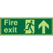 Fire Exit Sign Up Arrow Acrylic 15 x 45 cm