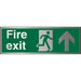 Fire Exit Sign Up Arrow Aluminium 15 x 45 cm