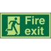 Fire Exit Sign with Right Arrow Self Adhesive Vinyl 15 x 30 cm