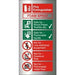 Fire Extinguisher Sign Foam Spray Aluminium 20 x 10 cm