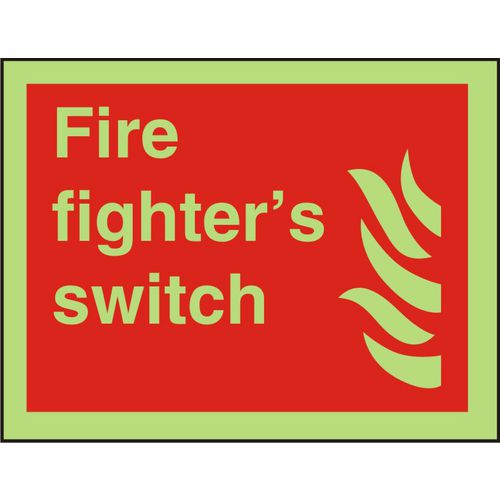 Fire Sign Fire Switch Vinyl 15 x 20 cm