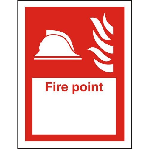 Fire Sign Fire Point Vinyl 20 x 15 cm