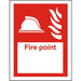 Fire Point Sign Vinyl Self Adhesive 30 x 20 cm