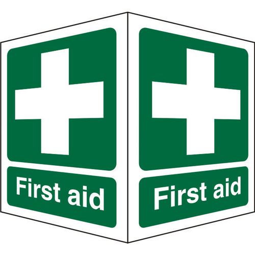 First Aid Sign Self Adhesive Acrylic 20 x 15 cm