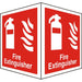 Fire Extinguisher Sign Fire Extinguisher Plastic Red, White 20 x 30 cm