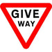 Road Sign Give Way Aluminium Composite 45 x 45 cm