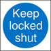 Mandatory Sign Keep Shut Plastic 20 x 20 cm