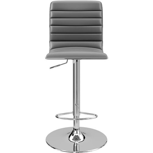 Alphason High Back Bar Stool with Adjustable Seat Colby Grey