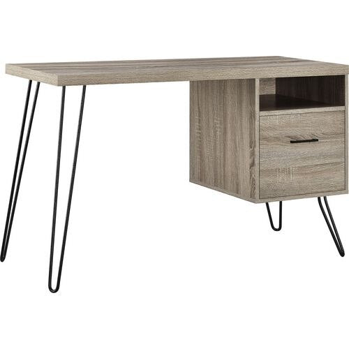 Alphason Home Office Desk 9658096PCOM Distressed Grey Oak, Sonoma Oak 1,143 x 495 x 714 mm