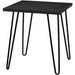 Alphason Rectangular End Table with Black Oak Coloured MDF Top and Black Oak Coloured Frame 5068296COM 495 x 495 x 559mm