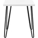 Alphason Rectangular End Table with White MDF Top and White Stipple Frame 5012015COM 495 x 495 x 559 mm